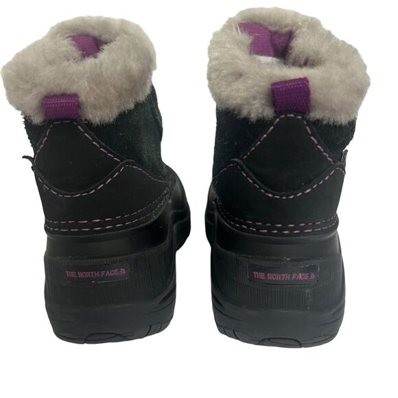 North Face Toddler Alpenglow II Snow Boots Waterproof Size 7 Black Purple - Picture 9 of 12